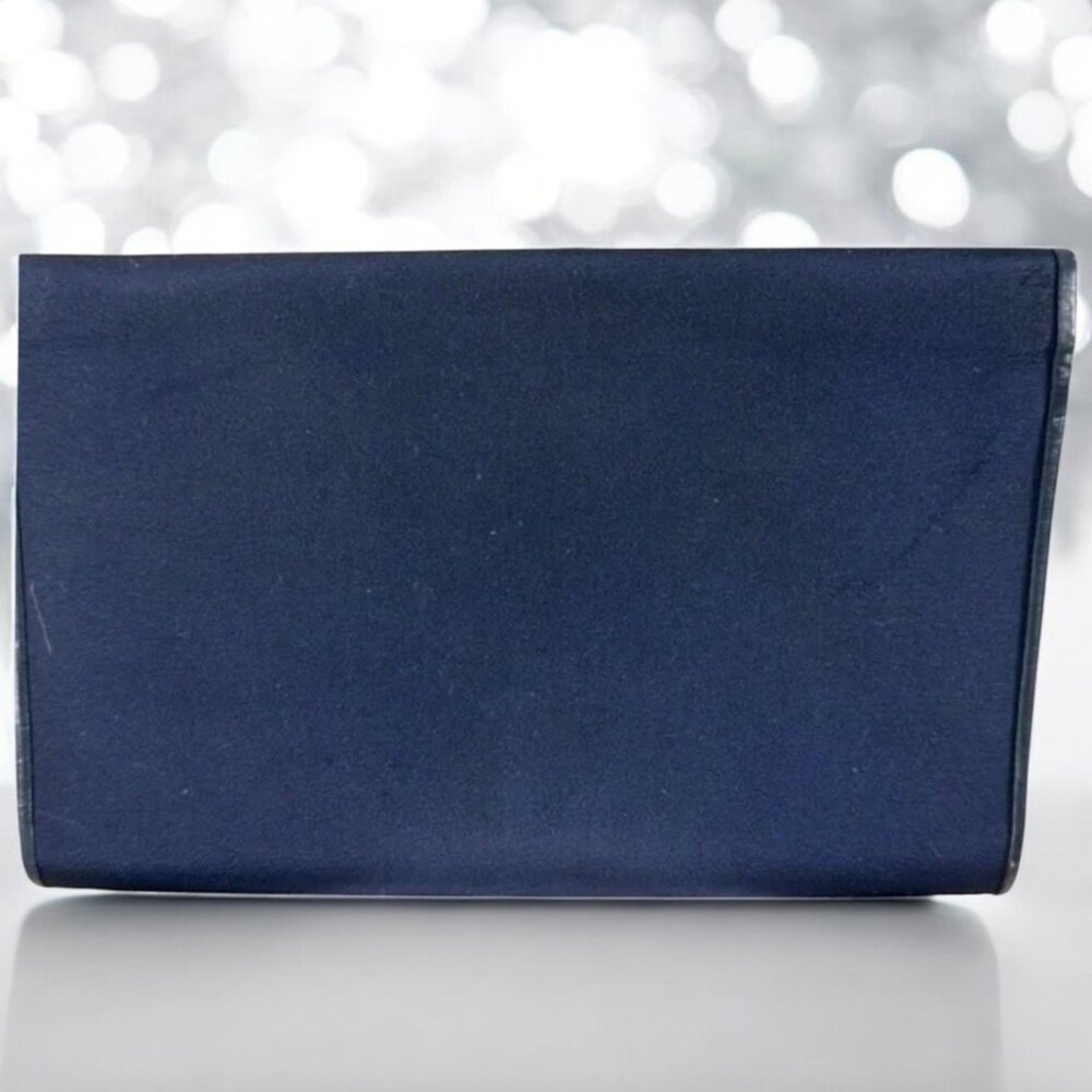 Gucci Rare Pre-1955 Vintage Navy Blue GG Envelope Bag with COA - Picture 3 of 11